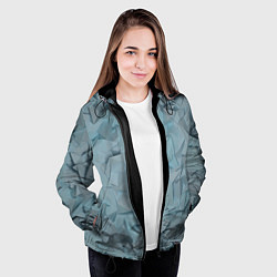 Куртка с капюшоном женская ЛеДяная Геометрия, цвет: 3D-черный — фото 2
