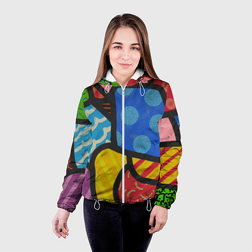 Женская куртка В стиле ромеро бритто / 3D-Белый – фото 4