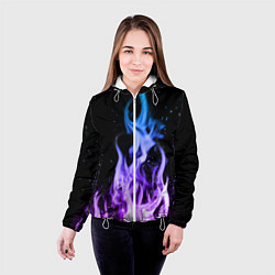 Куртка с капюшоном женская ОГОНЬ НЕОНОВЫЙ, цвет: 3D-белый — фото 2