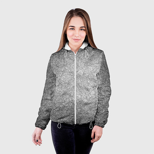 Женская куртка Коллекция Get inspired! Абстракция Fl-158 / 3D-Белый – фото 4