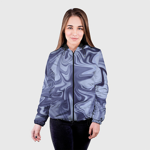 Женская куртка Crystal Abstract Blue / 3D-Черный – фото 4