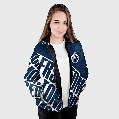 Женская куртка Edmonton Oilers , Эдмонтон Ойлерз / 3D-Черный – фото 3