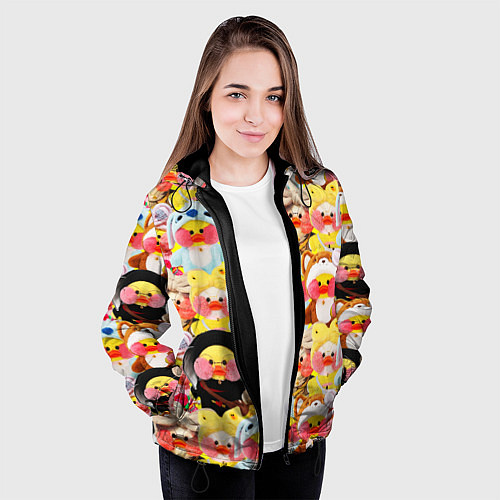 Женская куртка УТЯ УТОЧКА ЛАЛАФАНФАН ПАТТЕРН / 3D-Черный – фото 3