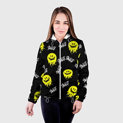Куртка с капюшоном женская SMILE smile граффити, цвет: 3D-белый — фото 2