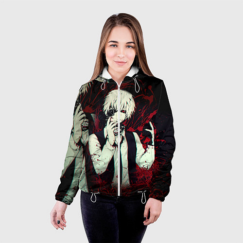 Женская куртка Токийский Гуль и Брызги Аниме Ghoul / 3D-Белый – фото 4