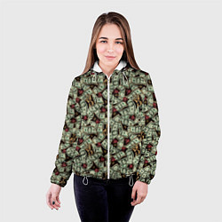 Куртка с капюшоном женская Доллары и Драгоценности, цвет: 3D-белый — фото 2