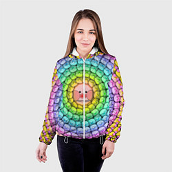 Куртка с капюшоном женская Psychedelic Lalafanfan, цвет: 3D-белый — фото 2