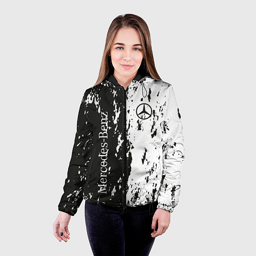 Женская куртка Mercedes-Benz далматинец / 3D-Черный – фото 4