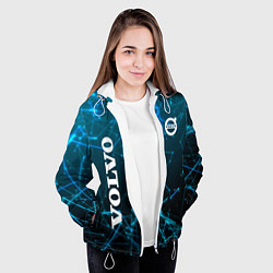 Куртка с капюшоном женская Volvo Geometry, цвет: 3D-белый — фото 2