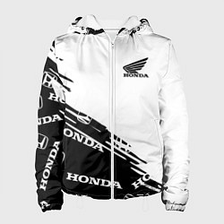 Куртка с капюшоном женская Honda sport pattern, цвет: 3D-белый