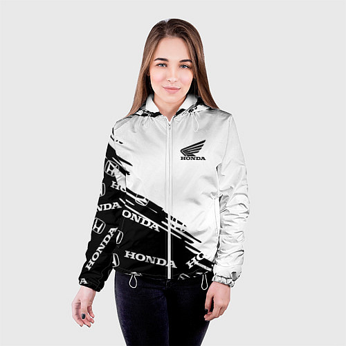 Женская куртка Honda sport pattern / 3D-Белый – фото 4