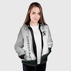 Куртка с капюшоном женская Peugeot 308 sport, цвет: 3D-черный — фото 2