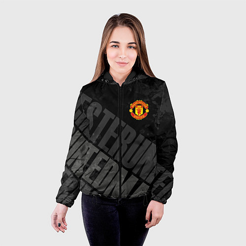 Женская куртка Manchester United , Манчестер Юнайтед / 3D-Черный – фото 4