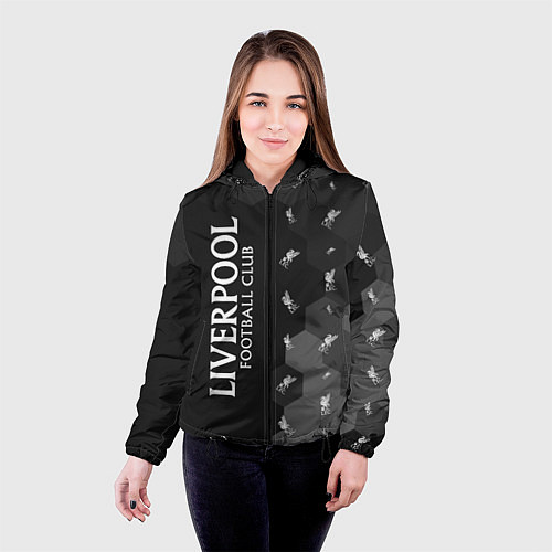 Женская куртка ЛИВЕРПУЛЬ ФК Графика / 3D-Черный – фото 4