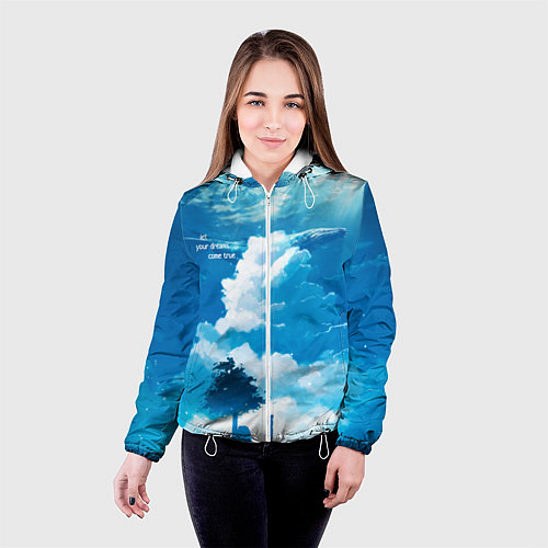 Женская куртка Let your dreams come true / 3D-Белый – фото 4