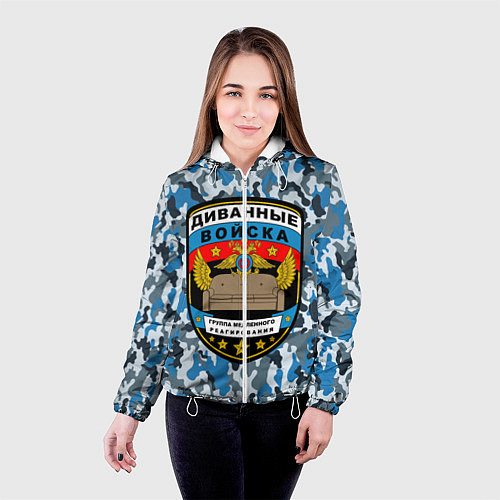 Женская куртка Диванные Войска камуфляж / 3D-Белый – фото 4