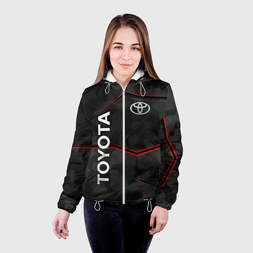 Женская куртка Toyota sport auto / 3D-Белый – фото 4