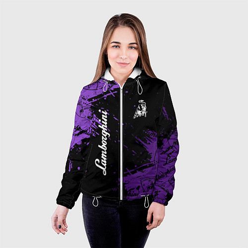 Женская куртка Lamborghini Logo бык / 3D-Белый – фото 4
