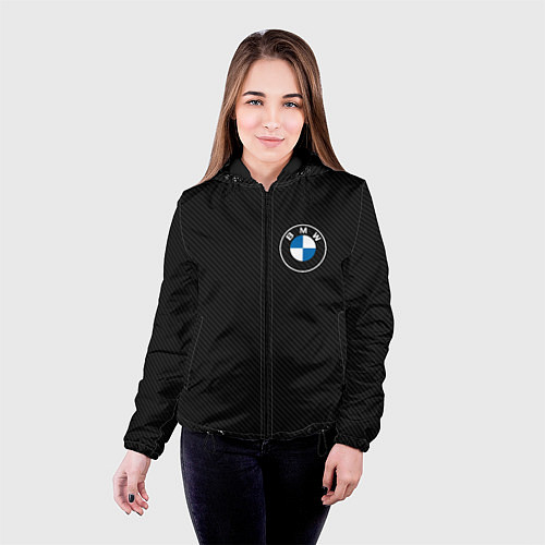 Женская куртка BMW LOGO CARBON ЧЕРНЫЙ КАРБОН / 3D-Черный – фото 4