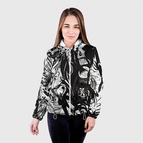 Женская куртка Terrifying chaos / 3D-Белый – фото 4