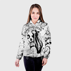 Куртка с капюшоном женская Drowning in illusions, цвет: 3D-белый — фото 2