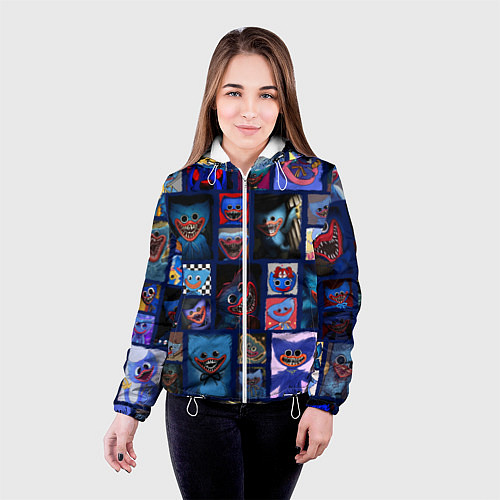 Женская куртка POPPY PLAYTIME РАЗНЫЙ ХАГГИ ВАГГИ / 3D-Белый – фото 4