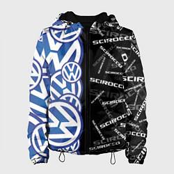 Куртка с капюшоном женская Volkswagen Scirocco Half Pattern, цвет: 3D-черный