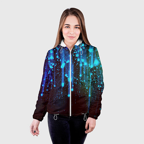 Женская куртка Звездопад Звёздный дождь / 3D-Белый – фото 4