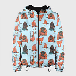 Женская куртка Обезьянки паттерн