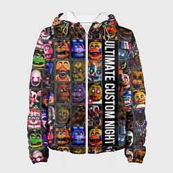 Куртка с капюшоном женская Ultimate Custom Night FNAF, цвет: 3D-белый