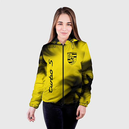 Женская куртка PORSCHE TURBO S - Пламя / 3D-Черный – фото 4