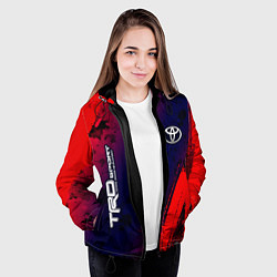 Куртка с капюшоном женская ТОЙОТА TRD SPORT - Краска, цвет: 3D-черный — фото 2