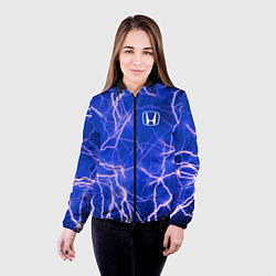 Куртка с капюшоном женская HONDA хонда молнии, цвет: 3D-черный — фото 2