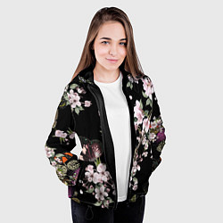 Куртка с капюшоном женская Краски весны, цвет: 3D-черный — фото 2