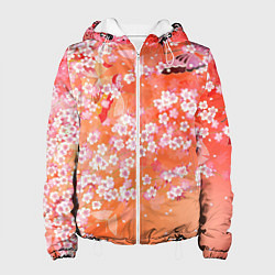 Куртка с капюшоном женская Весенняя волна, цвет: 3D-белый