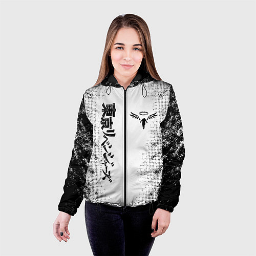 Женская куртка Токийские мстители Tokyo Revengers logo / 3D-Черный – фото 4