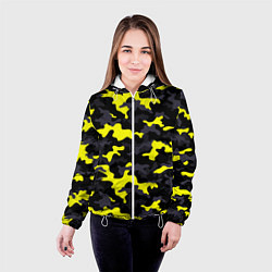 Куртка с капюшоном женская Black Camo, цвет: 3D-белый — фото 2