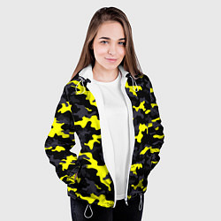 Куртка с капюшоном женская Black Camo, цвет: 3D-белый — фото 2