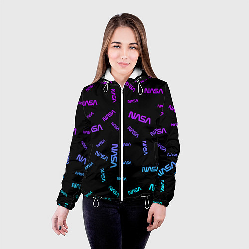 Женская куртка NASA NEON PATTERN / 3D-Белый – фото 4