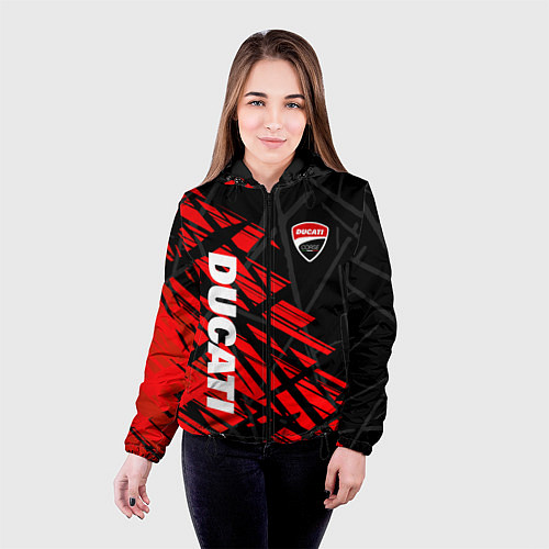 Женская куртка DUCATI МОТО СПОРТ / 3D-Черный – фото 4
