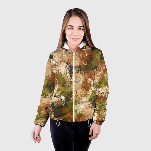 Женская куртка Камуфляж Василиск Степь / 3D-Белый – фото 4