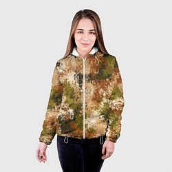 Куртка с капюшоном женская Камуфляж Василиск Степь, цвет: 3D-белый — фото 2
