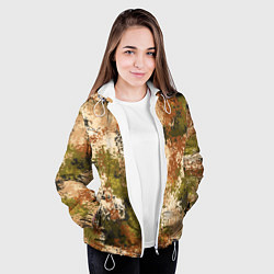 Куртка с капюшоном женская Камуфляж Василиск Степь, цвет: 3D-белый — фото 2