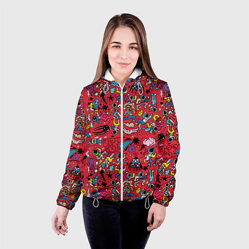 Женская куртка Много космоса / 3D-Белый – фото 4