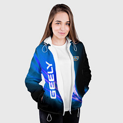 Куртка с капюшоном женская Geely Automobile, цвет: 3D-белый — фото 2