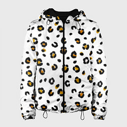 Куртка с капюшоном женская Пятна леопарда leopard spots, цвет: 3D-черный