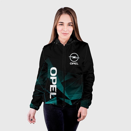 Женская куртка Opel Опель геометрия / 3D-Черный – фото 4
