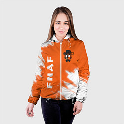 Куртка с капюшоном женская ФНАФ - ФРЕДДИ - Краска, цвет: 3D-белый — фото 2