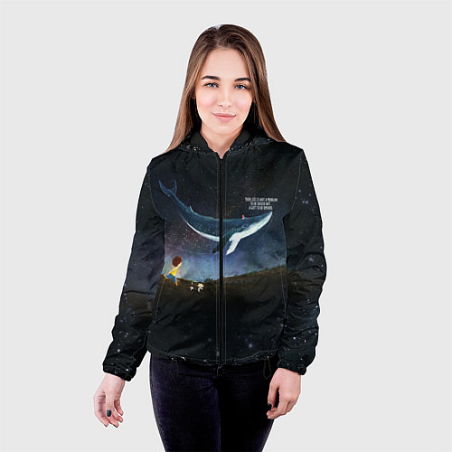 Женская куртка Твоя жизнь это не проблема, которую нужно решить, / 3D-Черный – фото 4