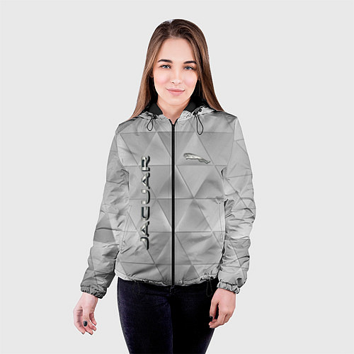 Женская куртка JAGUR геометрические фигуры / 3D-Черный – фото 4